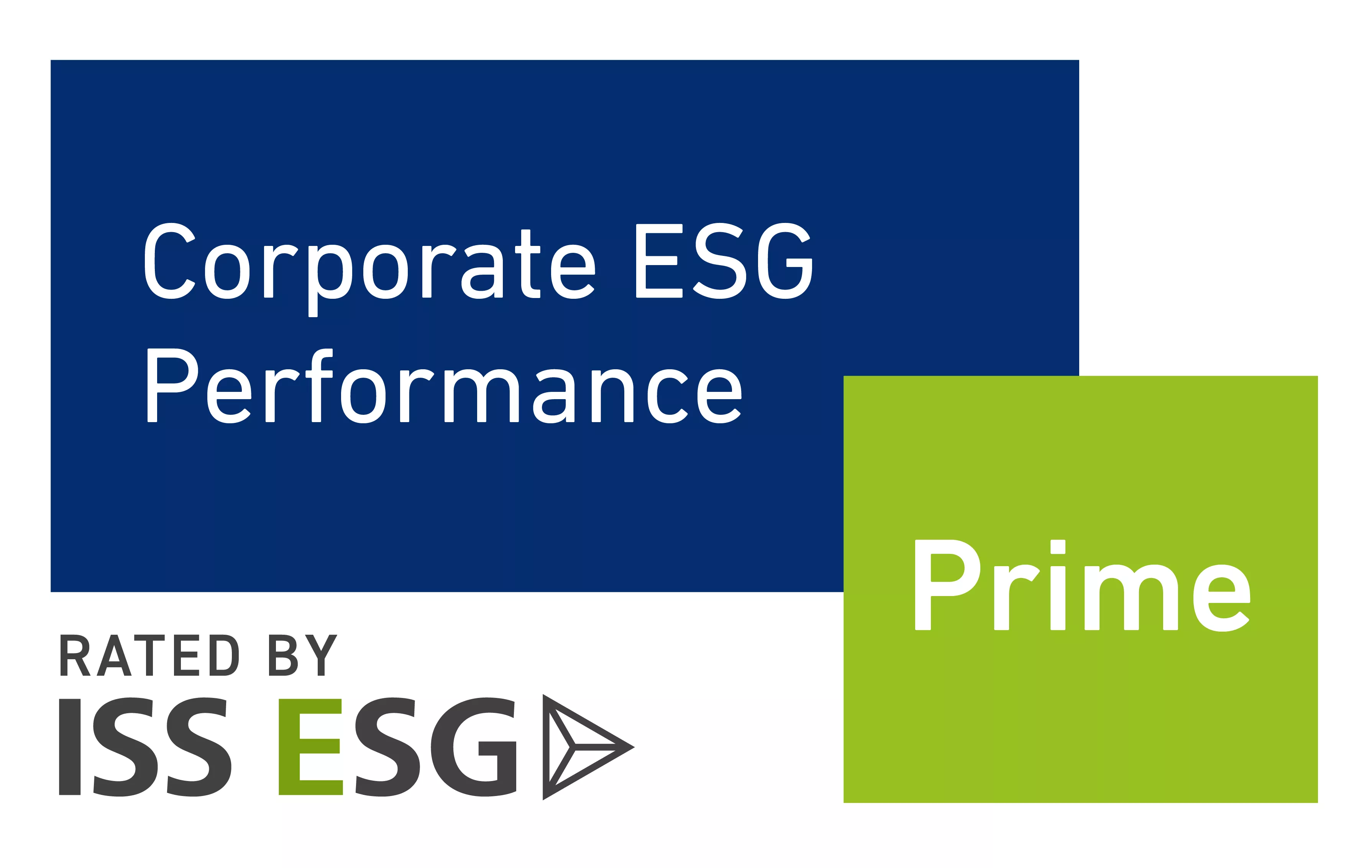 This is the logo of Prime Level rating in the Corporate ESG Performance by Institutional Shareholder Services (ISS)