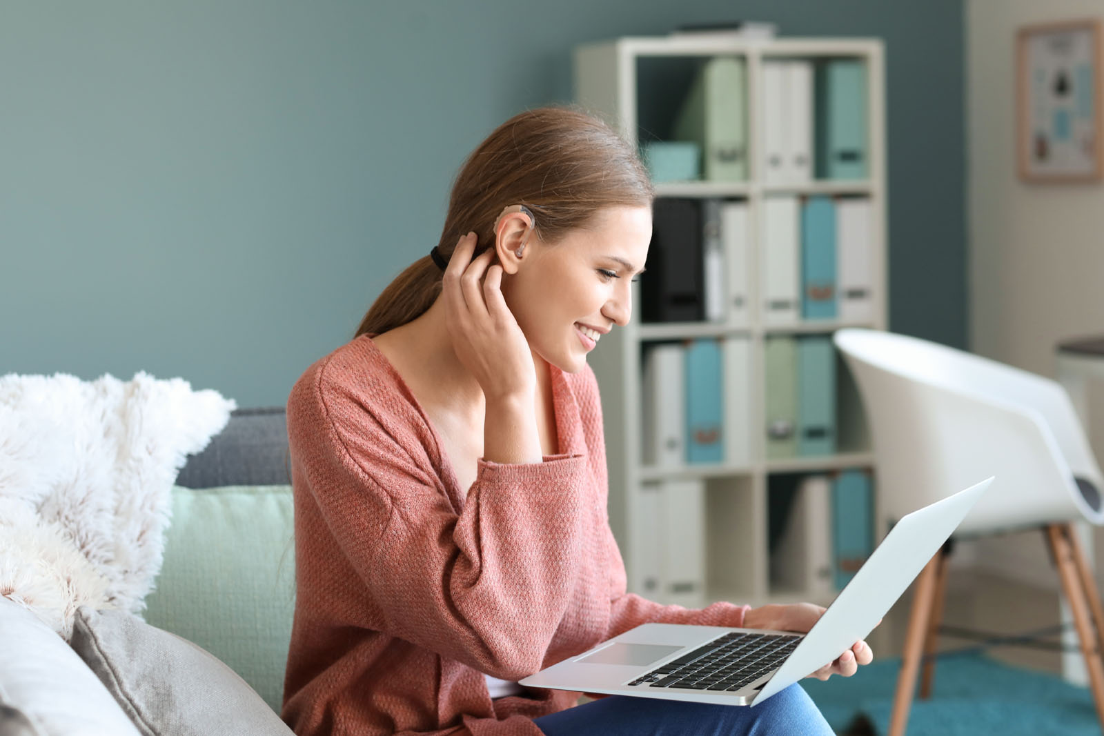 An example photo of using Hearing Assistance